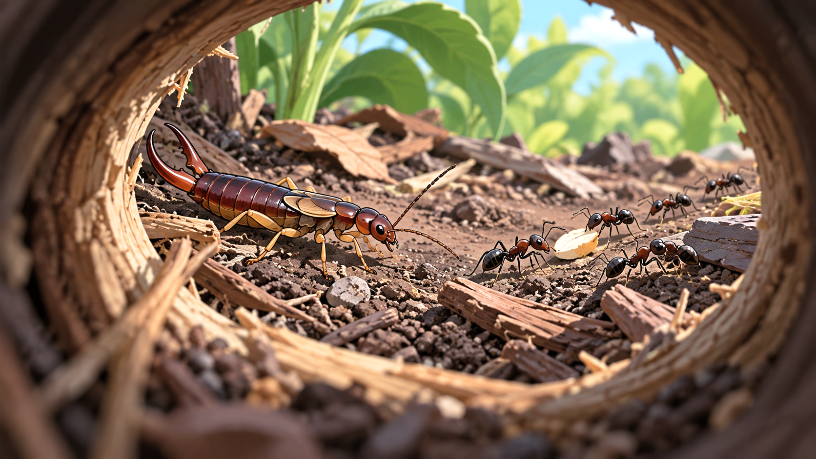 Earwig vs. Ant