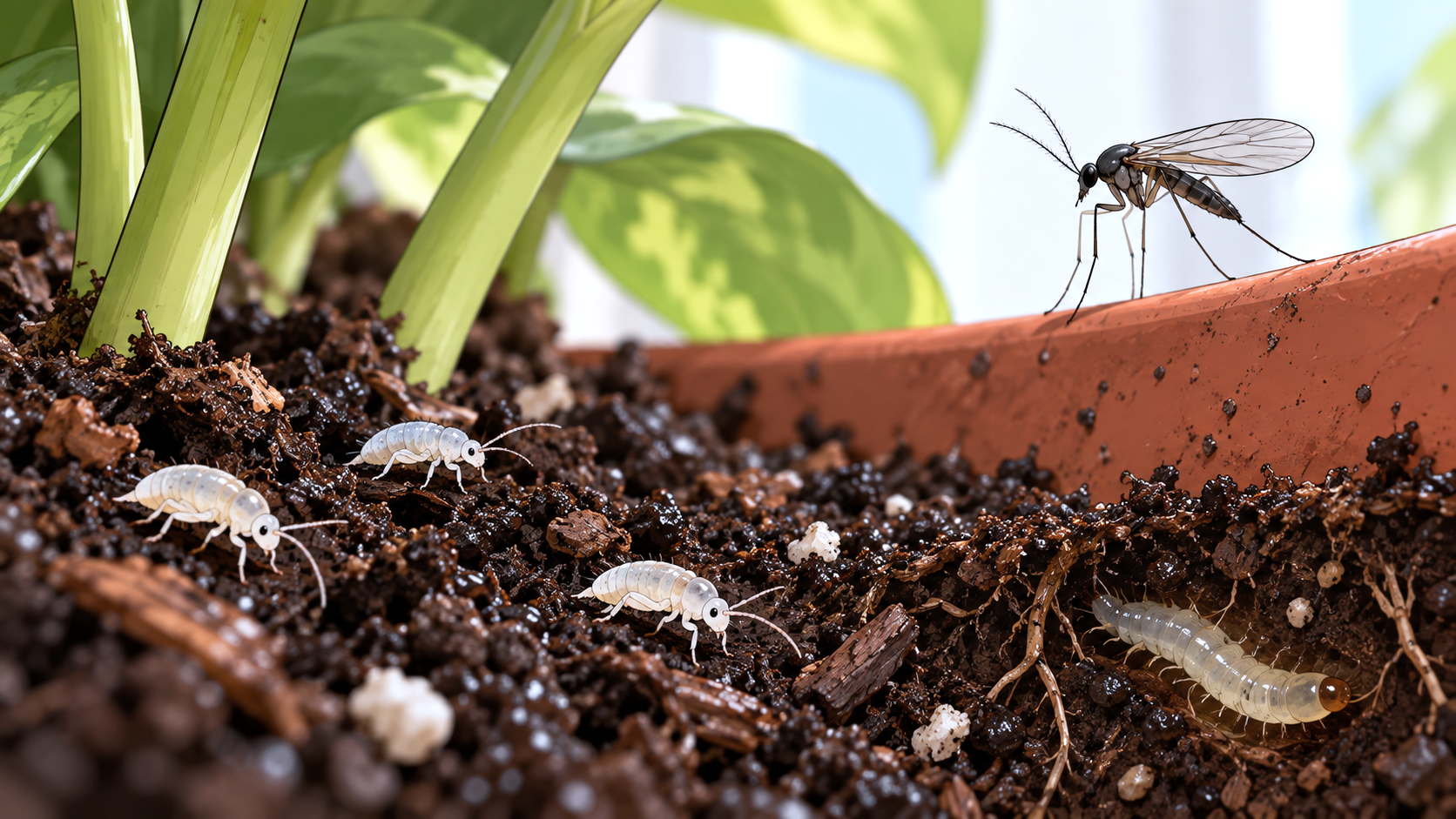Springtails vs. Fungus Gnats: How to Tell Them Apart