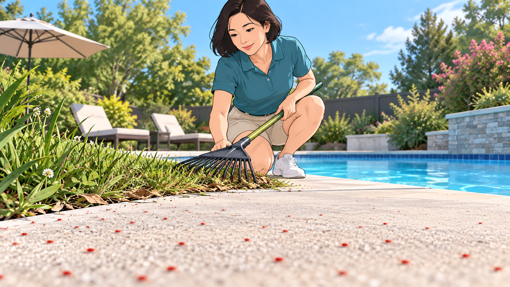 How to Get Rid of Clover Mites Around a Pool